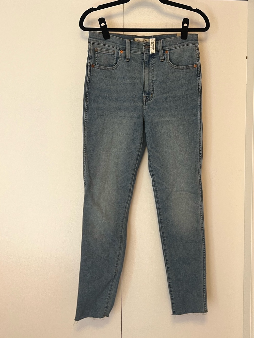Madewell High-Rise Skinny Jeans in Light Blue Wash